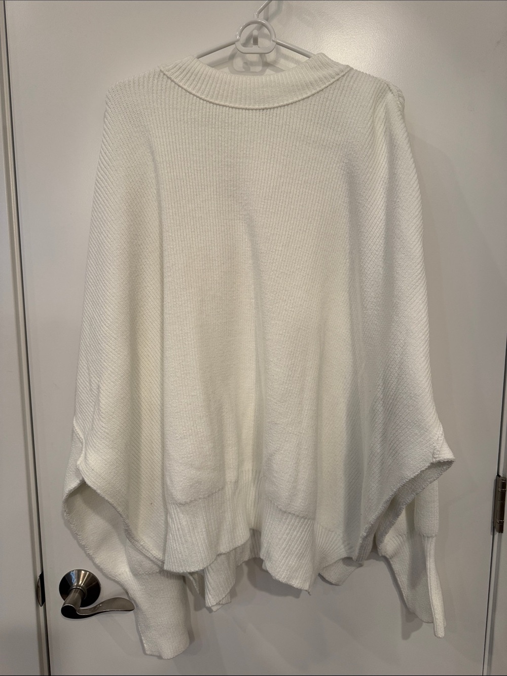 Free People Cream Oversized Knit Sweater - Women's